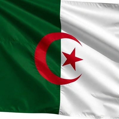 Algerian Flag Waving