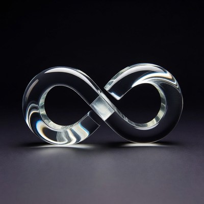Clear Crystal Infinity Symbol
