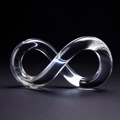 Clear Glass Infinity Symbol