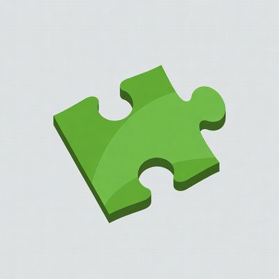Green puzzle piece illustration