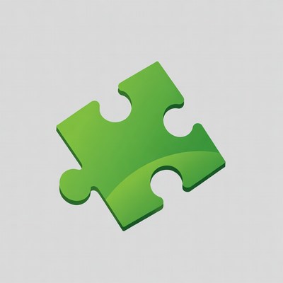 Green puzzle piece illustration