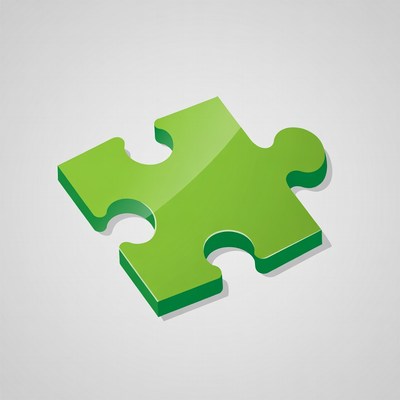 Green puzzle piece illustration