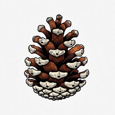 Pine Cone Illustration