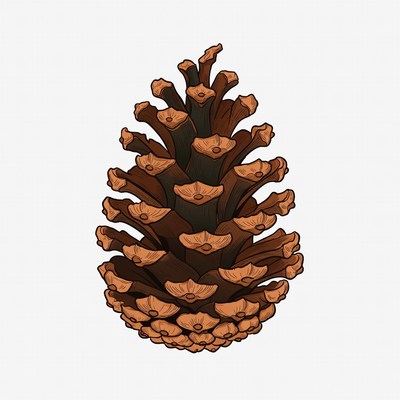 Pine Cone Illustration