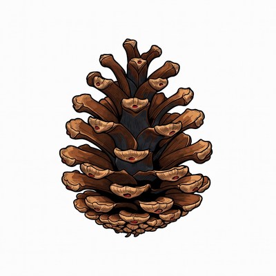 Illustrated Pine Cone