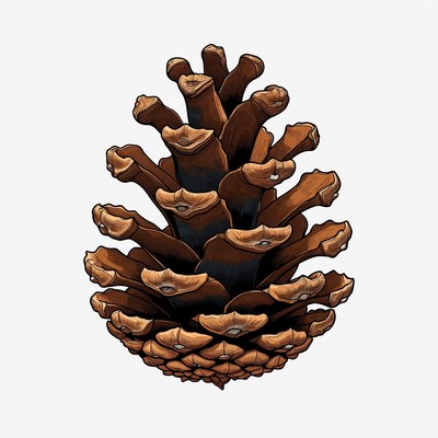 Pine Cone Illustration