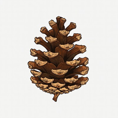 Pine Cone Illustration