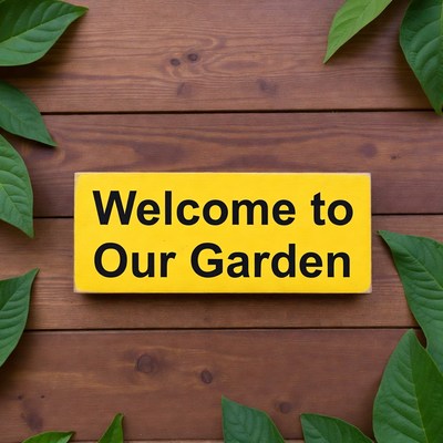 Welcome to Our Garden Sign