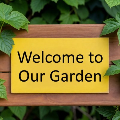 Welcome to Our Garden sign