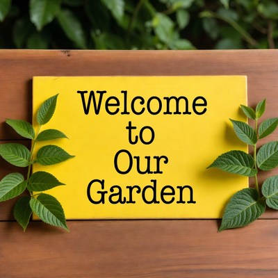 Welcome to Our Garden Sign