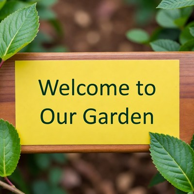 Welcome to Our Garden Sign