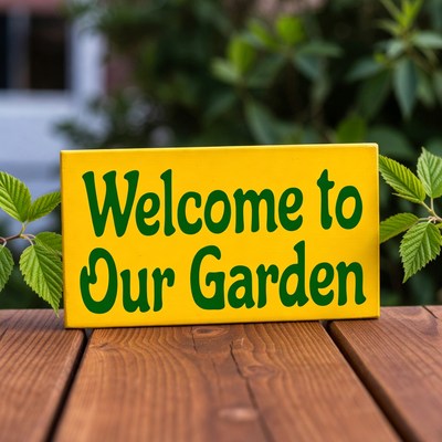 Welcome to Our Garden sign
