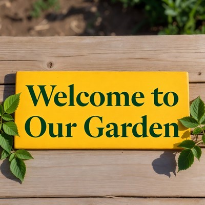 Welcome to Our Garden sign