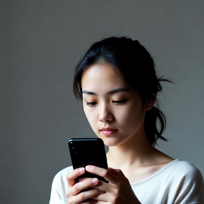Asian woman using smartphone