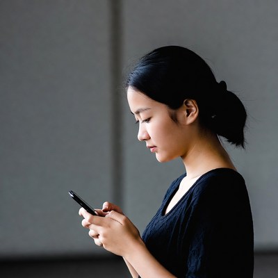 Asian woman using smartphone