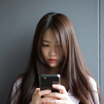Asian woman using smartphone