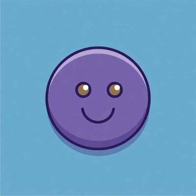 Purple Smiley Face Illustration