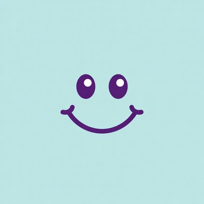 Purple Smiley Face Icon