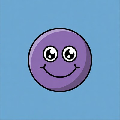 Purple Smiley Face Emoticon