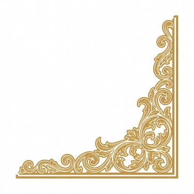 Gold Ornate Corner Border