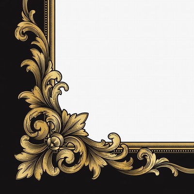 Ornate Golden Corner Frame