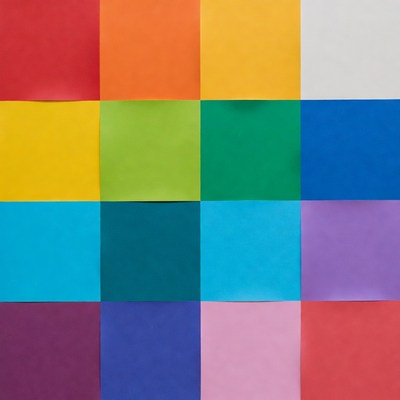 Colorful Square Paper Swatches Grid