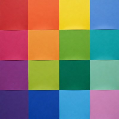 Colorful Paper Squares Grid