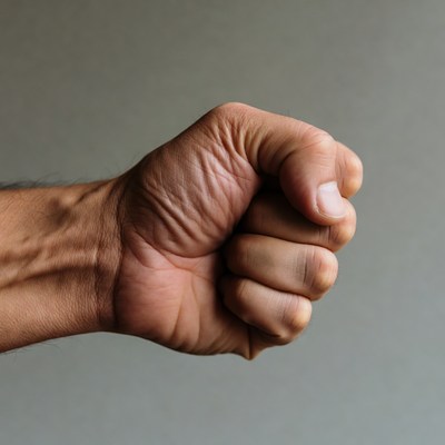 Clenched male fist