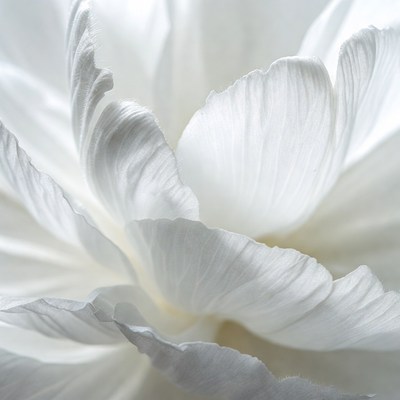 White Tulip Flower Closeup