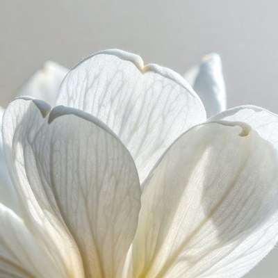 White Frangipani Flower Closeup