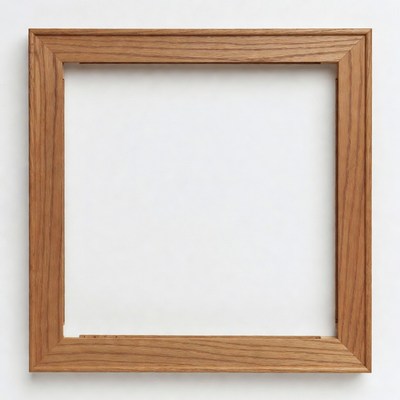 Empty Oak Wood Picture Frame
