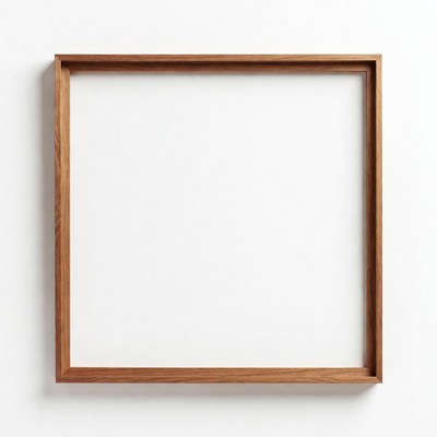 Empty Wooden Picture Frame