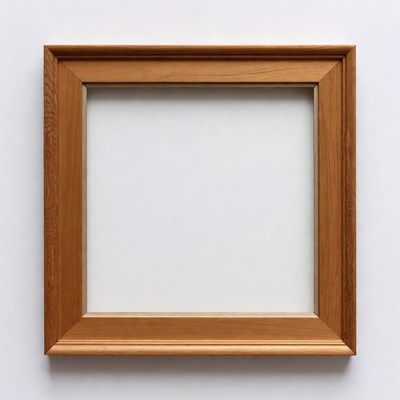 Empty Wooden Picture Frame