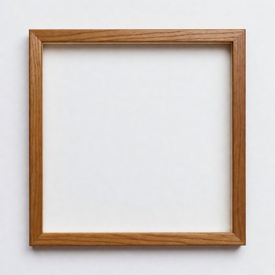 Empty Wooden Picture Frame
