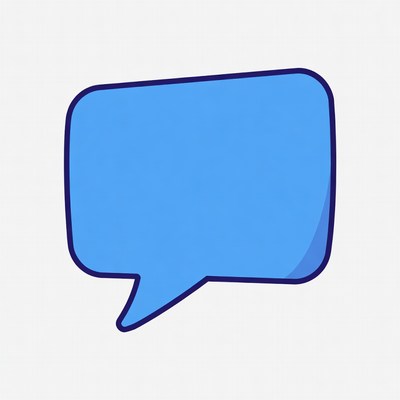Blue Speech Bubble Illustration