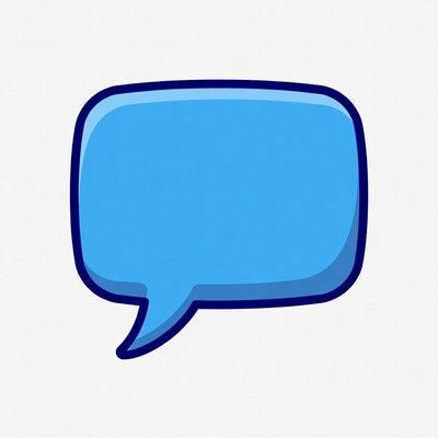 Blue speech bubble illustration
