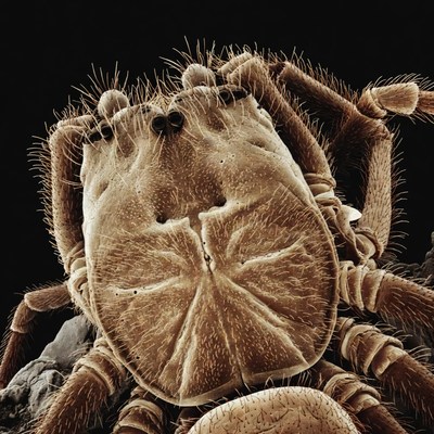 Close-up of hairy spider