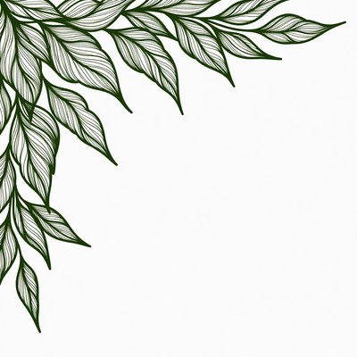 Leafy Corner Border Illustration