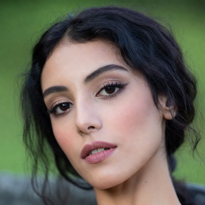 Beautiful woman with dark hair