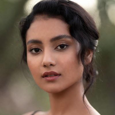 Beautiful Asian woman close-up portrait