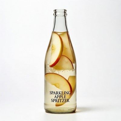 Apple Slices in Sparkling Spritzer Bottle