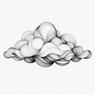 Abstract Line Art Cloud