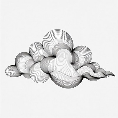 Line Art Cloud Illustration