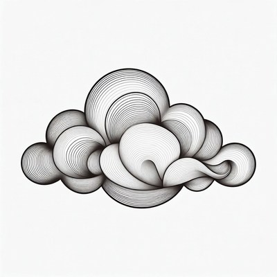 Abstract Line Art Cloud