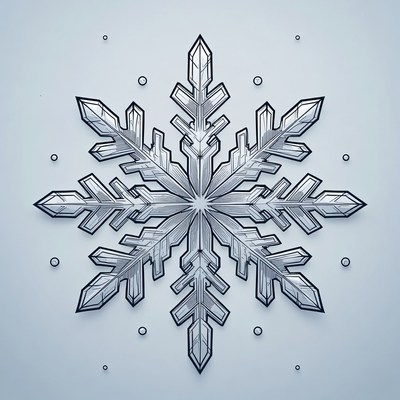 Detailed Snowflakes Illustration