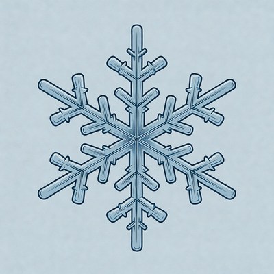Blue Snowflakes Illustration