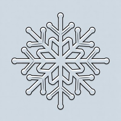 Snowflake illustration on gray background