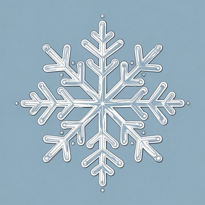 Blue snowflake illustration