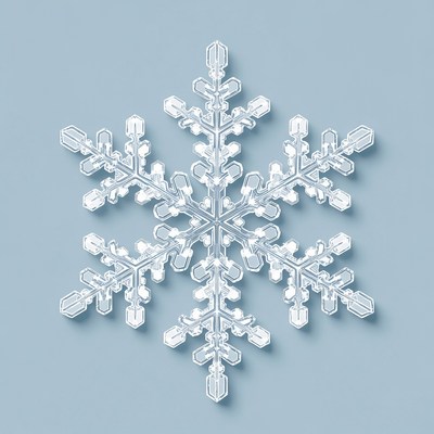 Snowflake on blue background
