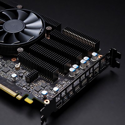 Black NVIDIA Graphics Card Closeup